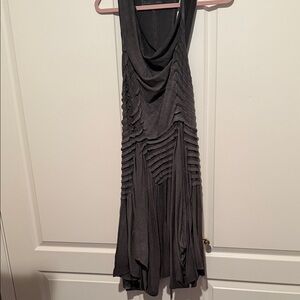 All Saints Charcoal Asymmetrical Dress